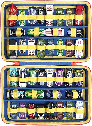 co2CREA Estuche rígido de almacenamiento para 40 autos de juguete Hot Wheels