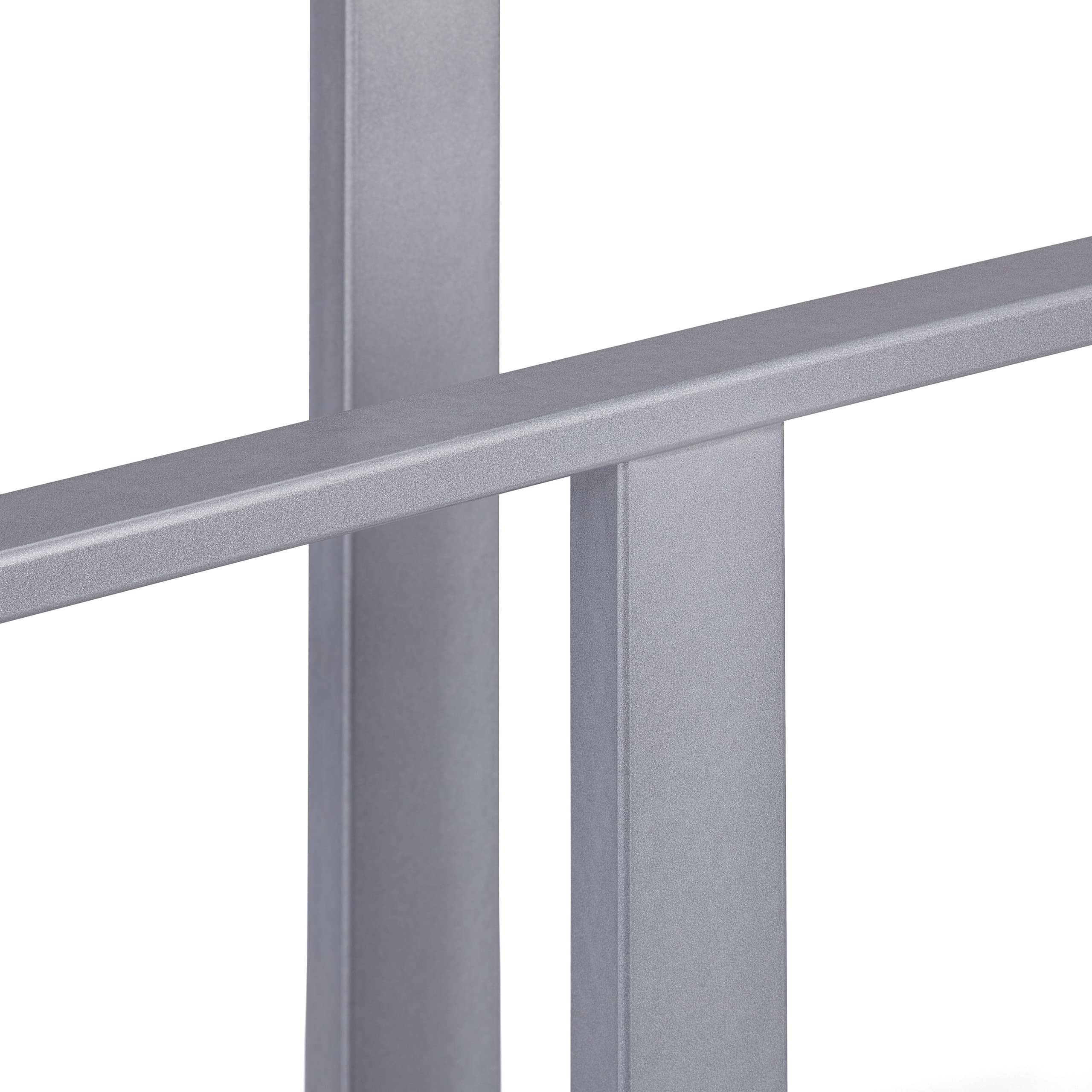 Relaxdays Toallero de Pie Metal Doble T, 2 Brazos, Soporte Toallas Metal, 82 x 50 x 19cm, Baño, Dormitorio, Hierro, Gris