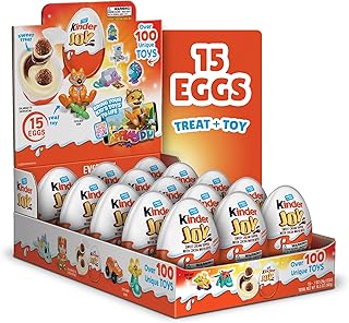 Kinder Joy Eggs, Cream And Chocolatey Wafers With Toy Inside,10.5 Oz, Bulk 1 Pack, Packaging May Vary, 15 Eggs