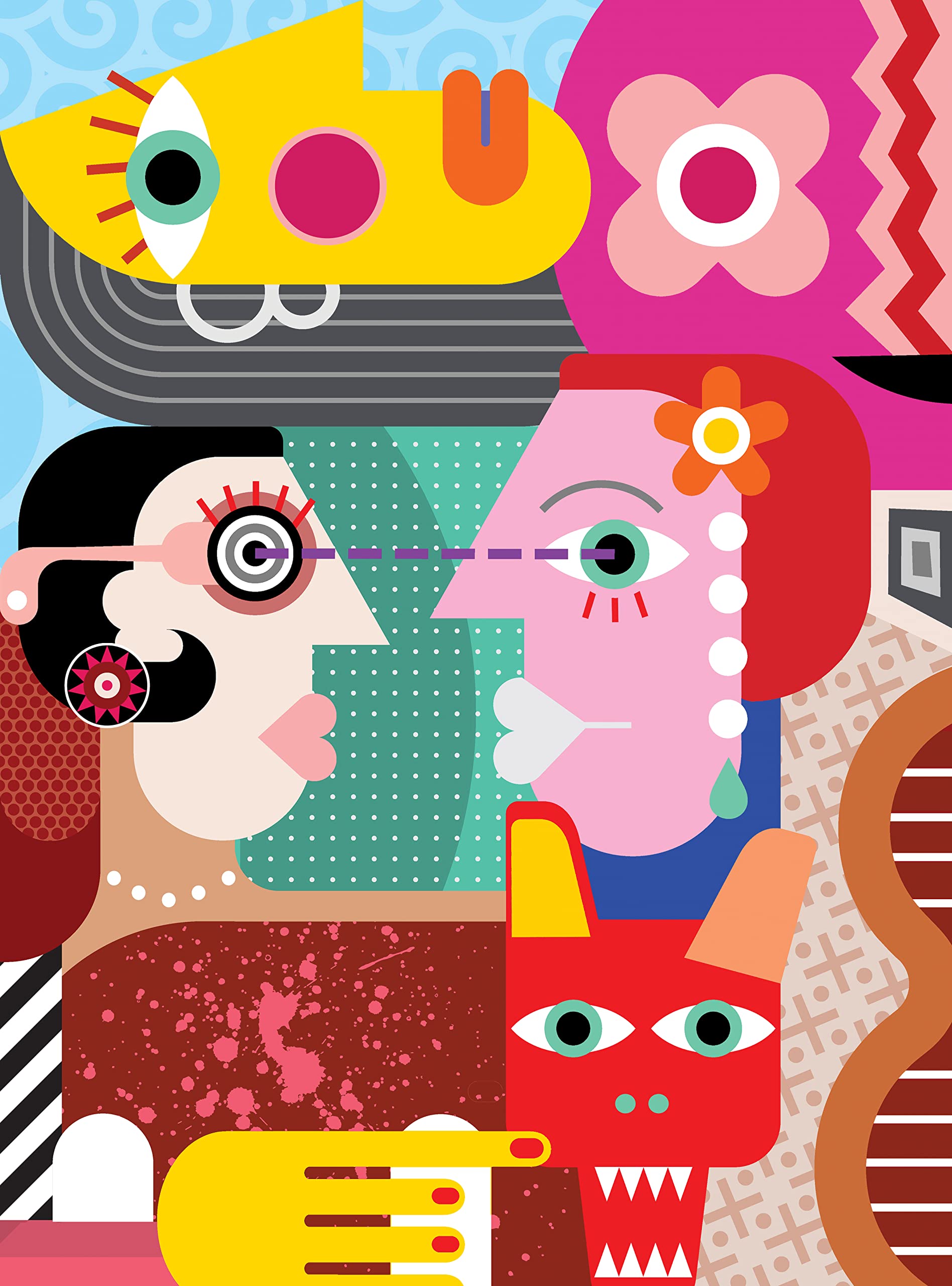 1000 Piece Jigsaw Puzzle for Adults and Teens - Large Colorful Ladies Puzzle - Fun and Challenging - Size 27 X 20 Inches