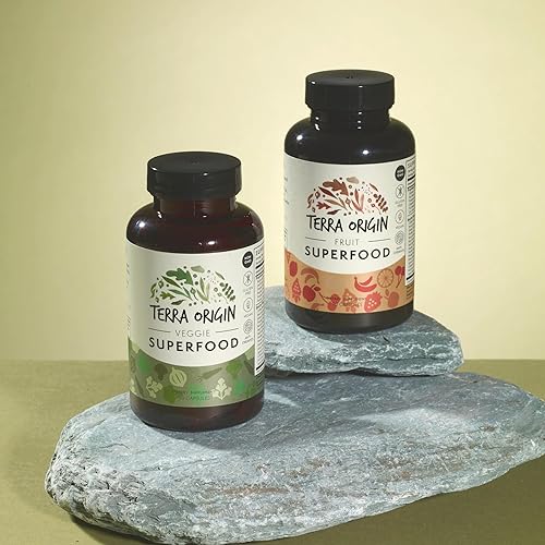 Miniatura 3 de TERRA ORIGIN Suplemento de superalimentos de frutas y verduras | 180 cápsulas vegetarianas | Sin OMG, sin gluten, píldoras veganas hechas en Estados