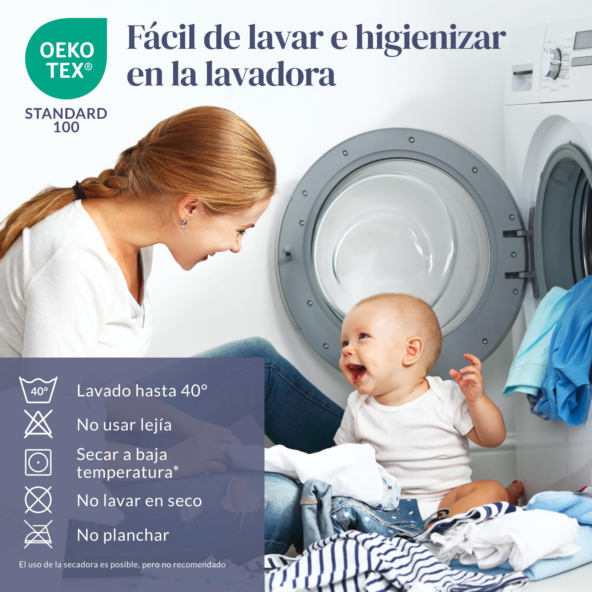 Ferò Protector Colchon Cuna 60x120, Cubre Colchon Impermeable Premium de Tencel Natural Oeko-Tex, Transpirable, Antiácaros, Silencioso, con Esquinas Elásticas, Altura hasta 15 cm