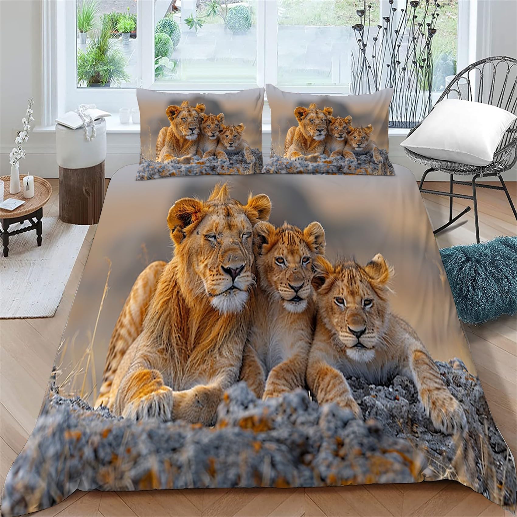 Drap Housse 90x190 Housse De Couette Lion ZTYROLJ 90x190cm - Microfibre Douce Avec Taie 40x60cm | Parure Lit Enfant 1 Personne Taie Oreiller 40x60 Drap Housse 90x190 Housse De Couette Lion ZTYROLJ 90x190cm - Microfibre Douce Avec Taie 40x60cm | Parure Lit Enfant 1 Personne Taie Oreiller 40x60