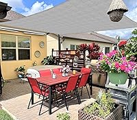 Vista 1 de Toldo tipo vela rectangular para actividades al aire libre, cubierta solar para jardín, patio, cubierta de terraza, balcón (gris)