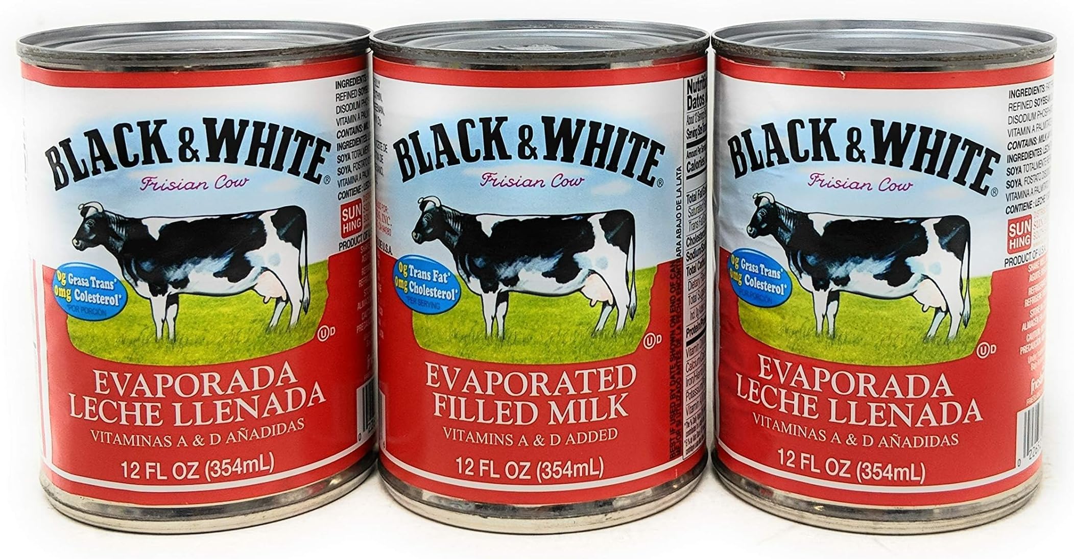 Black & White Evaporated Filled Milk 12fl.oz, 3 Pack