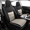 GXT Custom Fit Nissan Altima seat Covers, for 2013 2014 2015 2016 2017 2018 S, SV, SR, SL - Full Set, Waterproof Leatherette Black and White