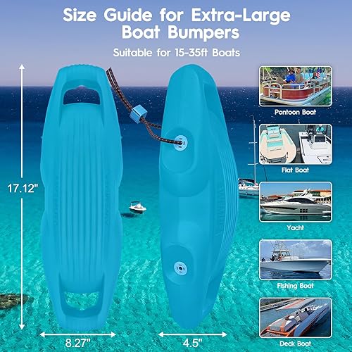 Vista 68 de Guardabarros de barco fácil de instalar para acoplamiento, guardabarros ideal para pontón, bajo, moto acuática y barcos de pesca Gris