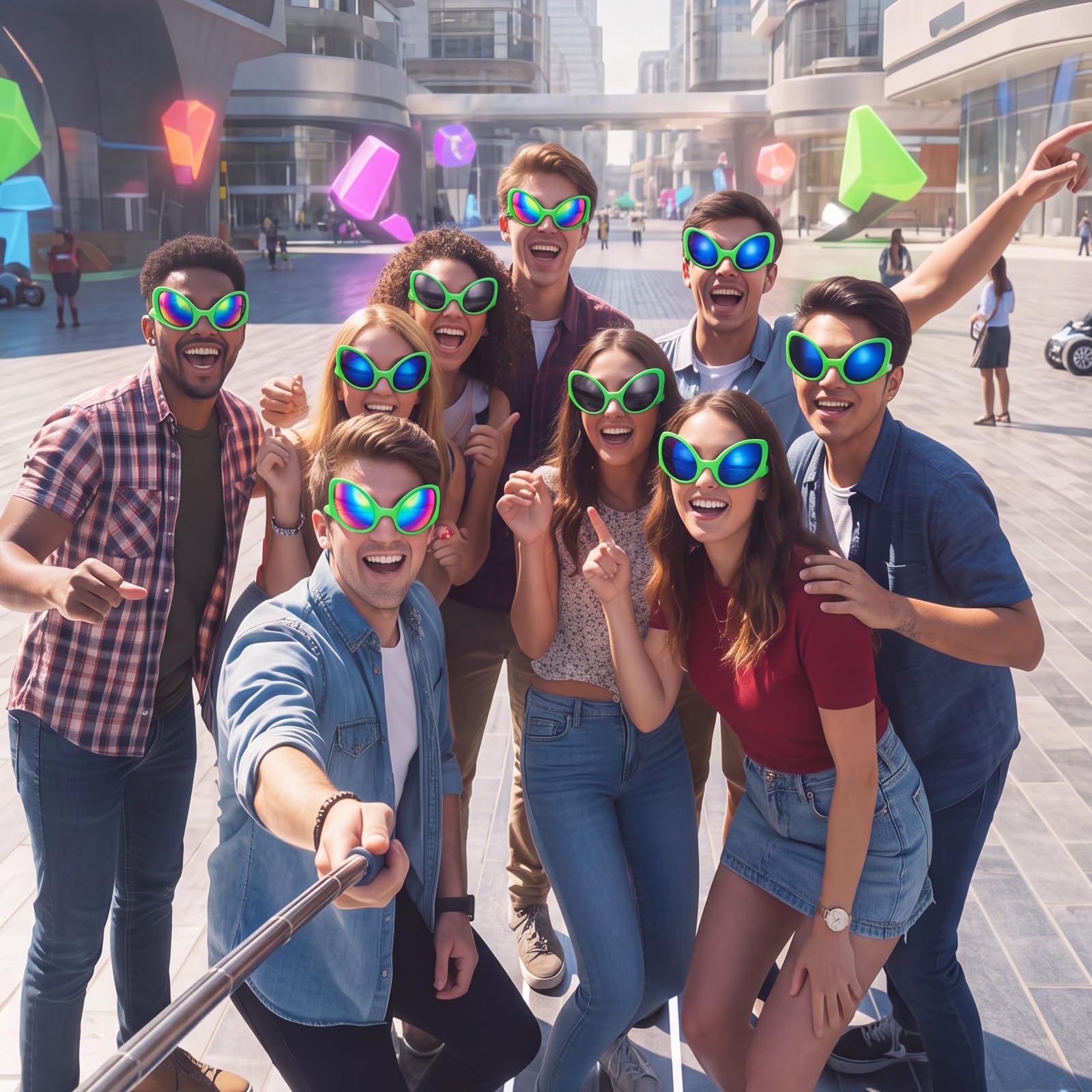 Bencailor Gafas alienígenas con lentes