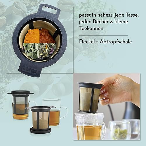 Miniatura 5 de Cesta de infusión Finum, M, Negro