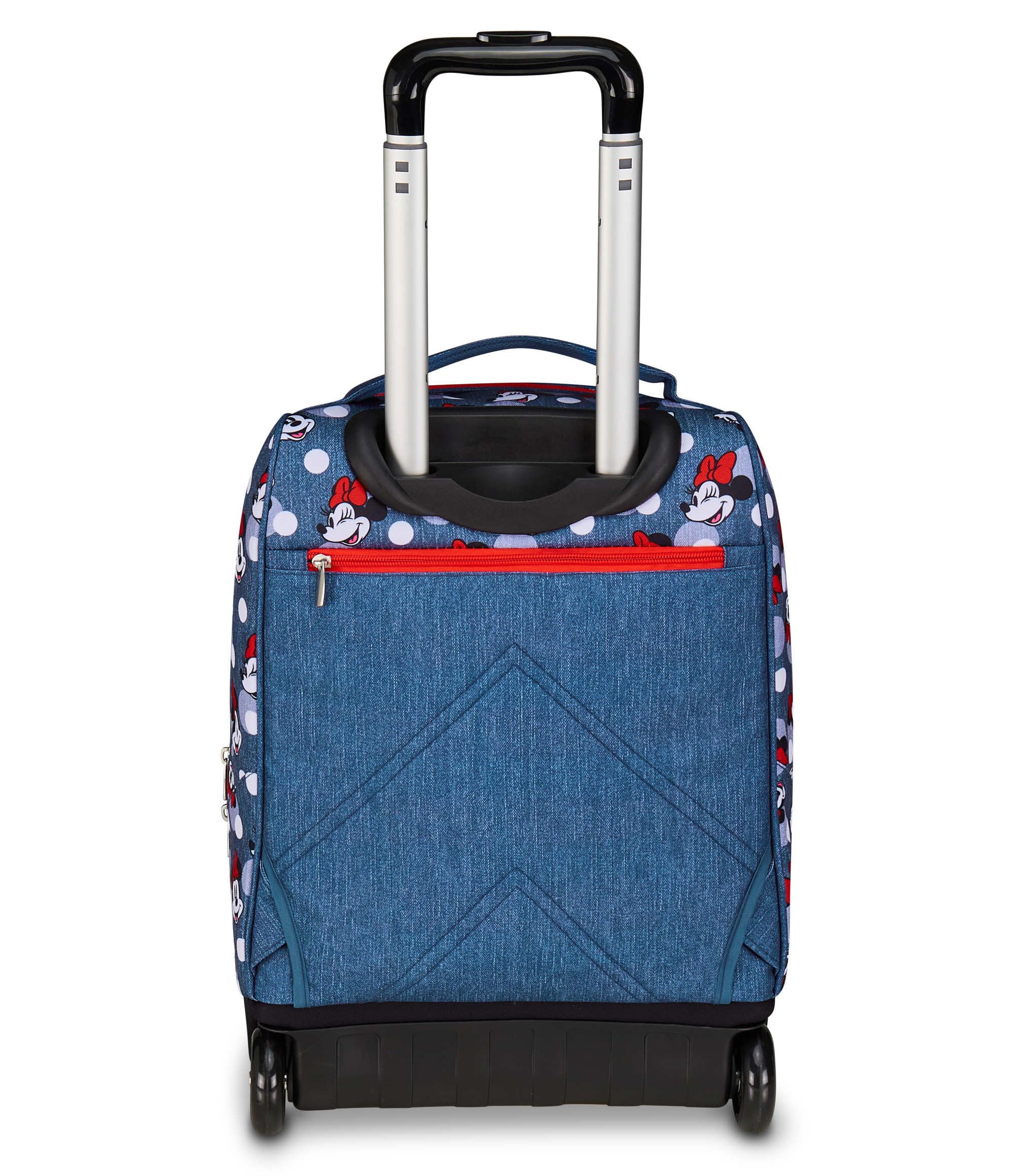 Seven Minnie Big Trolley Scuola Fisso, Blu Denim, 2 in 1, Doppio Uso, Trolley e Zaino, Scuola Elementare, Bambina