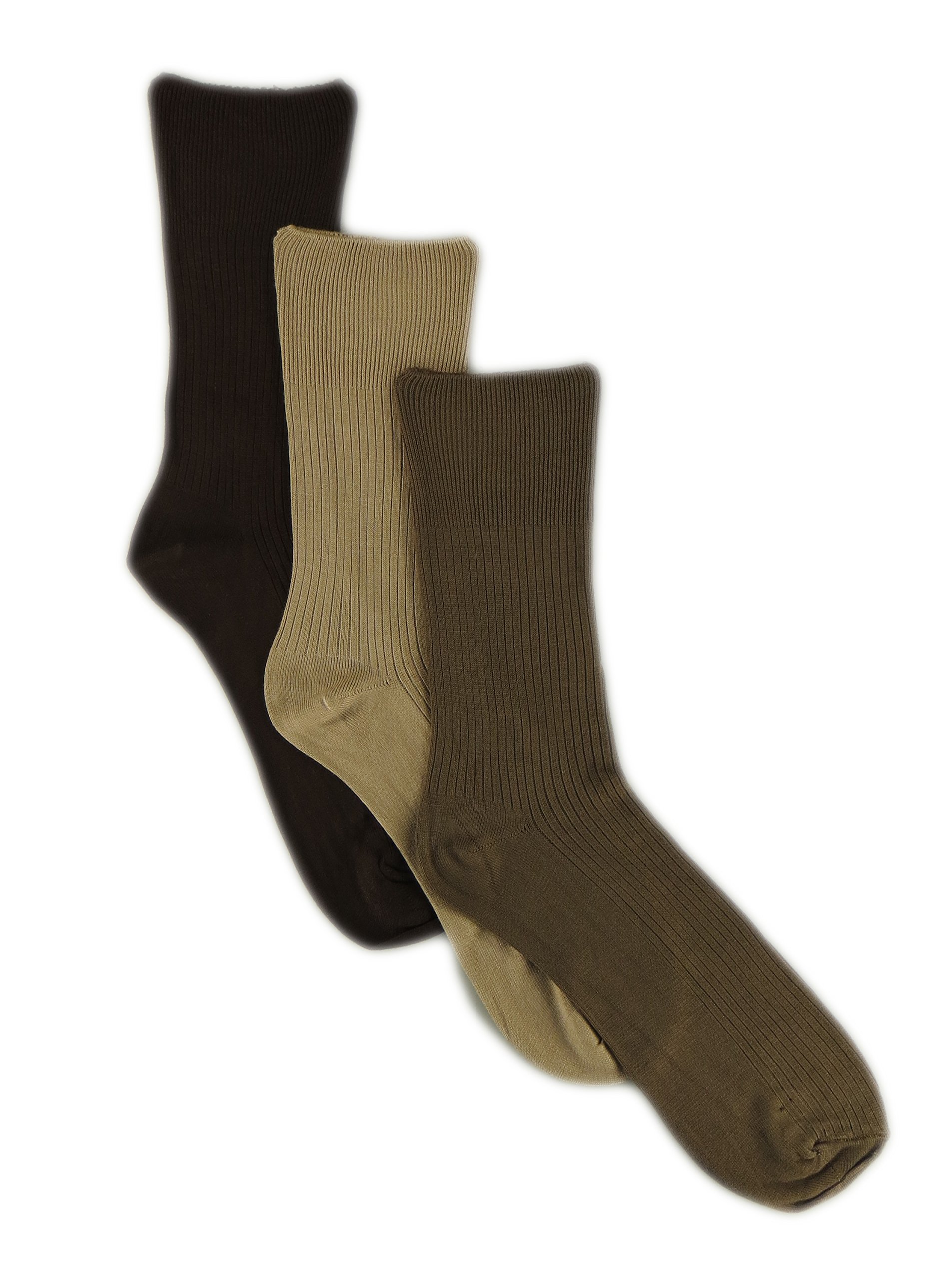 Sock Stack Men's Assorted Sockstack® 6 Pairs Of Bamboo Loose Top Socks, Super Soft Anti Bacterial Socks, 6-11 (Assorted)