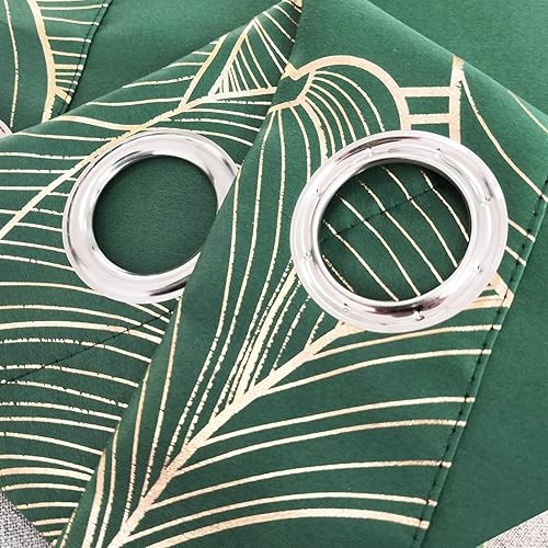 Miniatura 6 de SK Studio Cortinas opacas con aislamiento térmico y ojales de privacidad con hojas plegables para ventana de sala de estar, puerta, 2 paneles