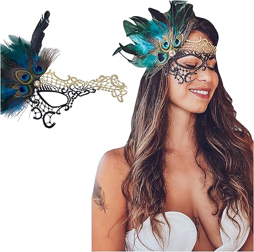 Masquerade Mask For Women Lace Masquerade Masks for Masquerade Party, Proms, Venetian Party, Mardi Gras, Halloween & Cosplay