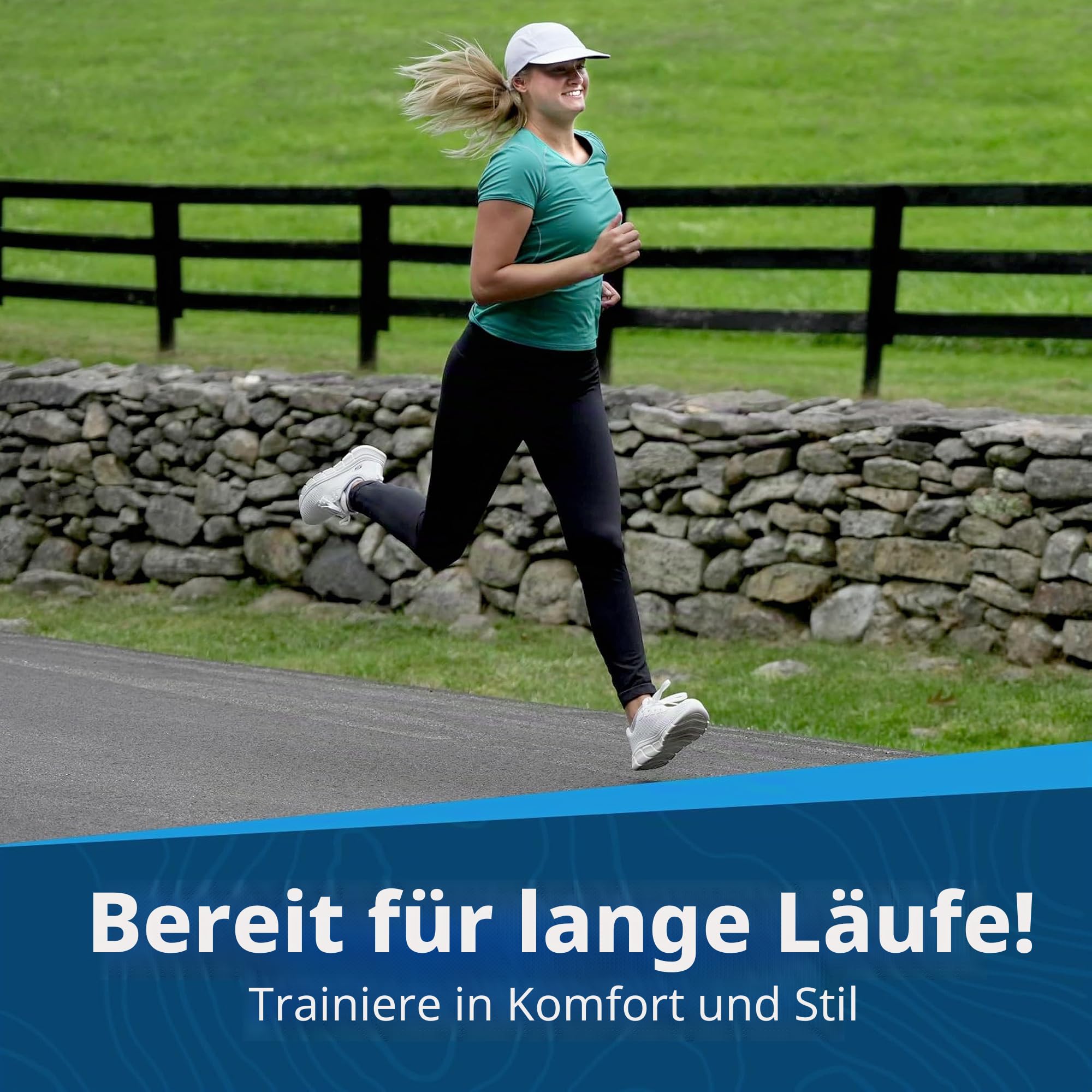 TrailHeads Sommer-Laufmütze für Damen mit weicher Schaumstoffkrempe und reflektierendem Rand, schnell trocknende Kappe mit 5-Panel-Design