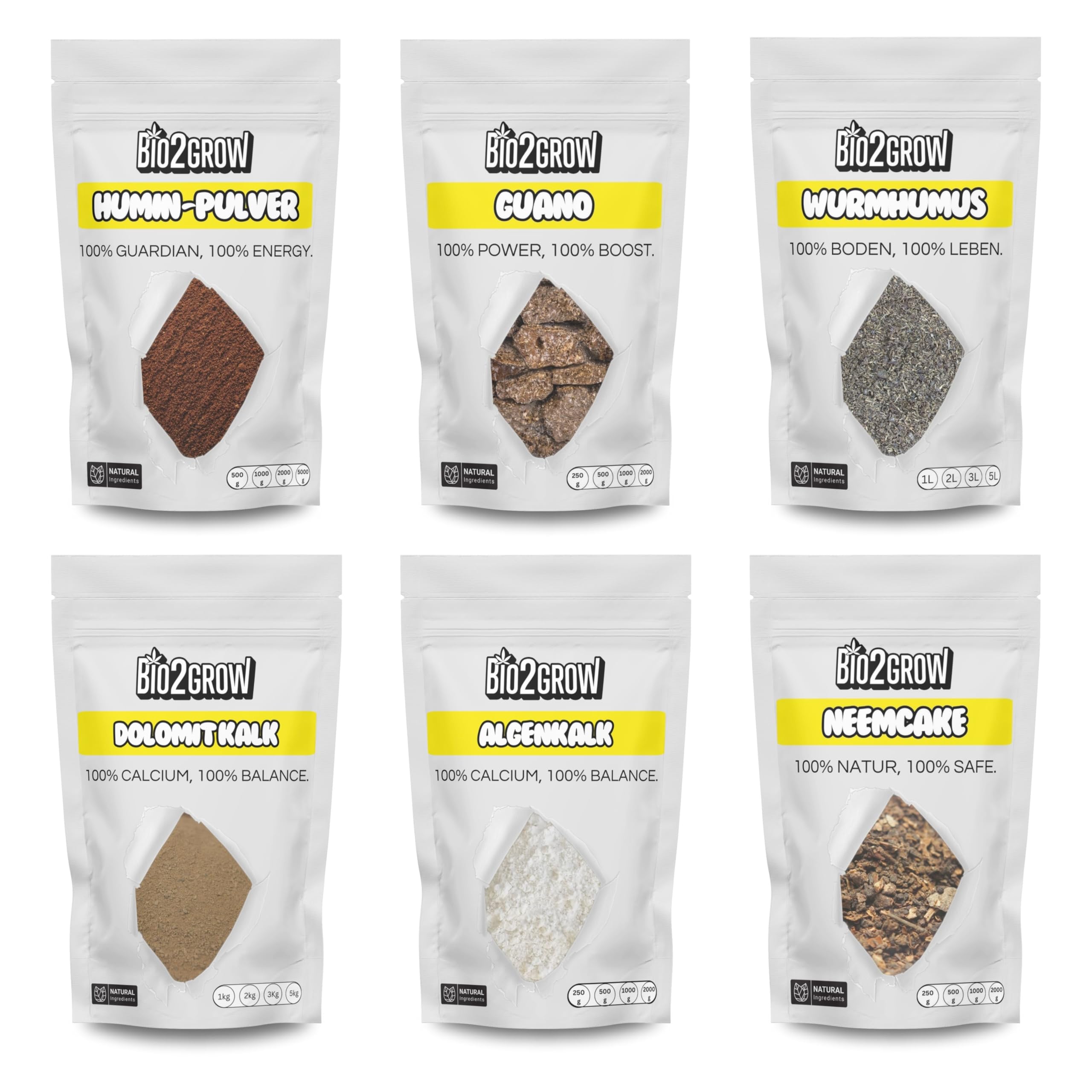 Organische Dünger Set XL - Grow Anbau Outdoor Indoor Pulver Automatik Sativa Indica