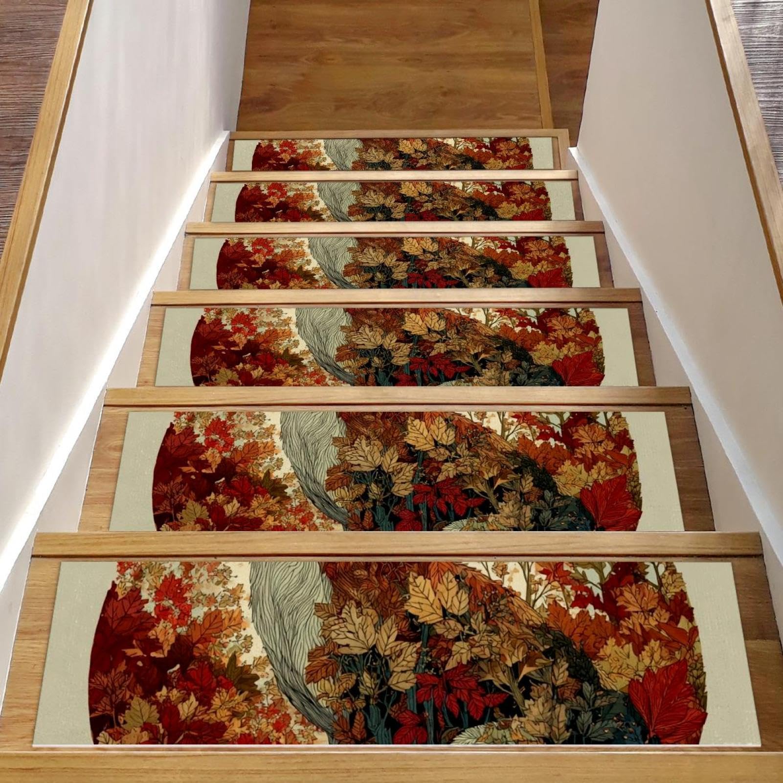 Tapis d'escalier antidérapants pour intérieur chaleureux lot de 15 protections marches bois