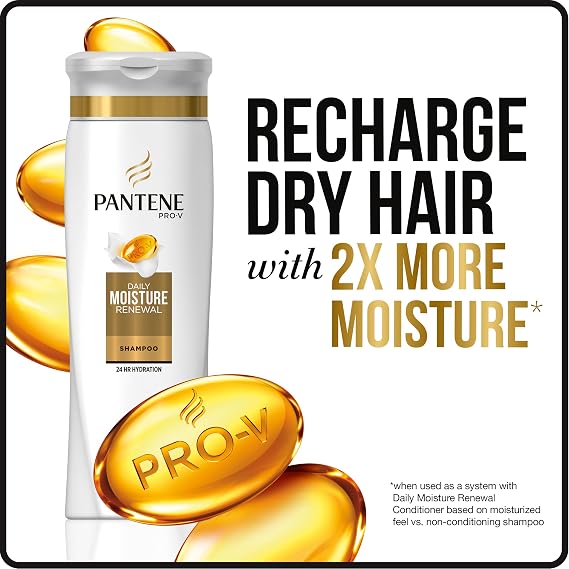 Pantene Pro-V Daily Moisture Renewal Hydrating Shampoo, 3.38 fl oz