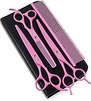 Vista 13 de Purple Dragon 7.0 pulgadas Rhinestone Decoración 3PCS Pet Grooming Tijeras Perro Corte y adelgazamiento Tijeras Set