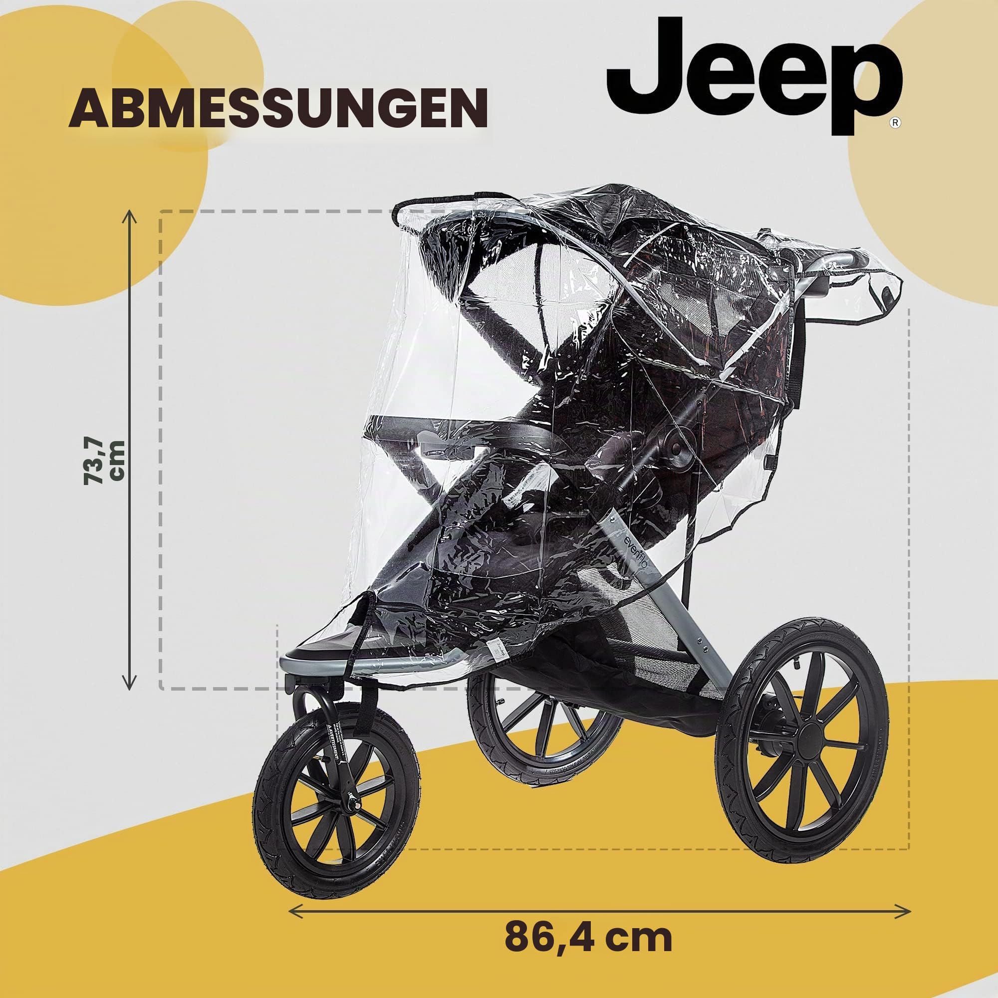 Jeep J90114 Jogger-Kinderwagen Regelschutz mit Beutel