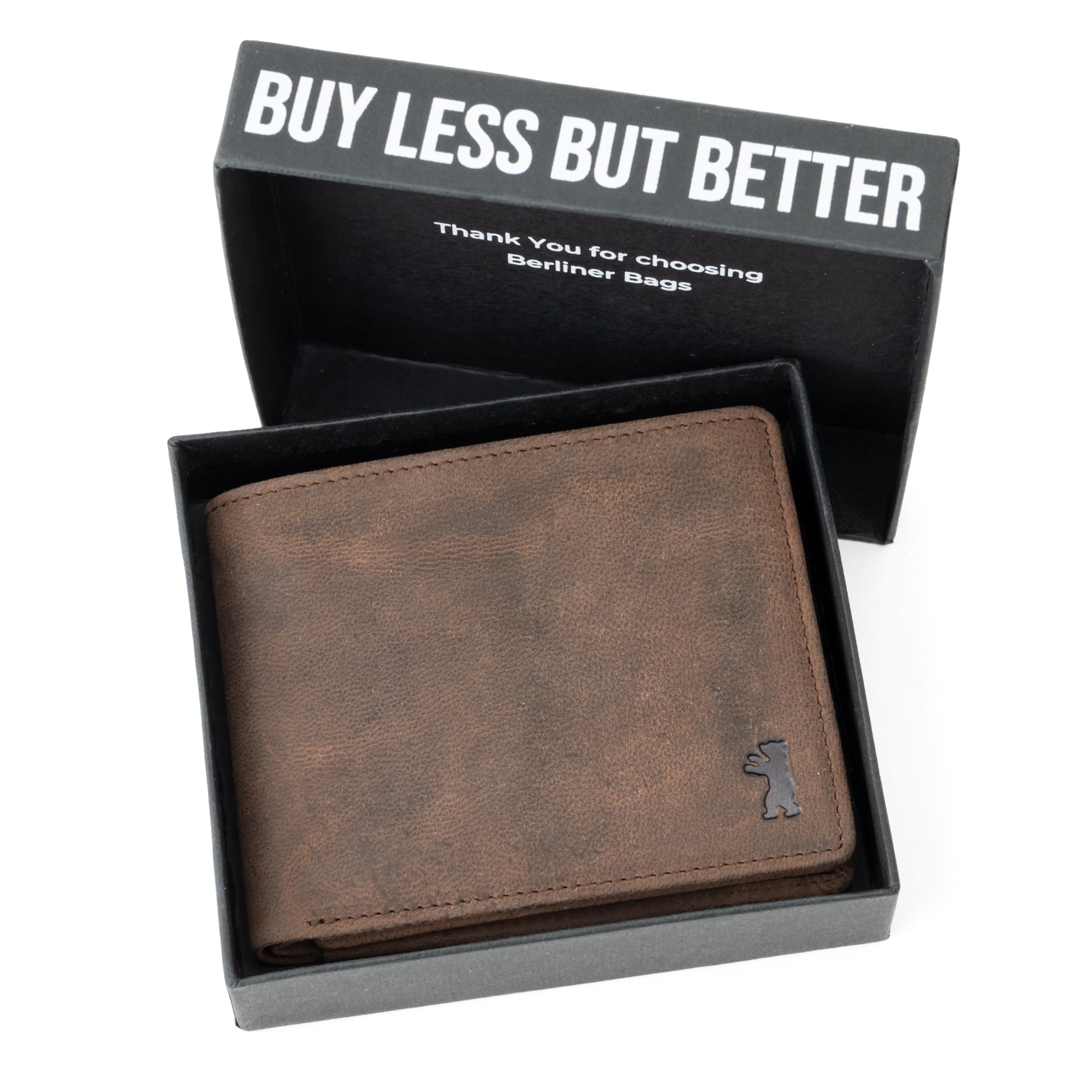 Berliner Bags Peter Cartera de Piel Auténtica Hombre, Monedero, RFID, Caja