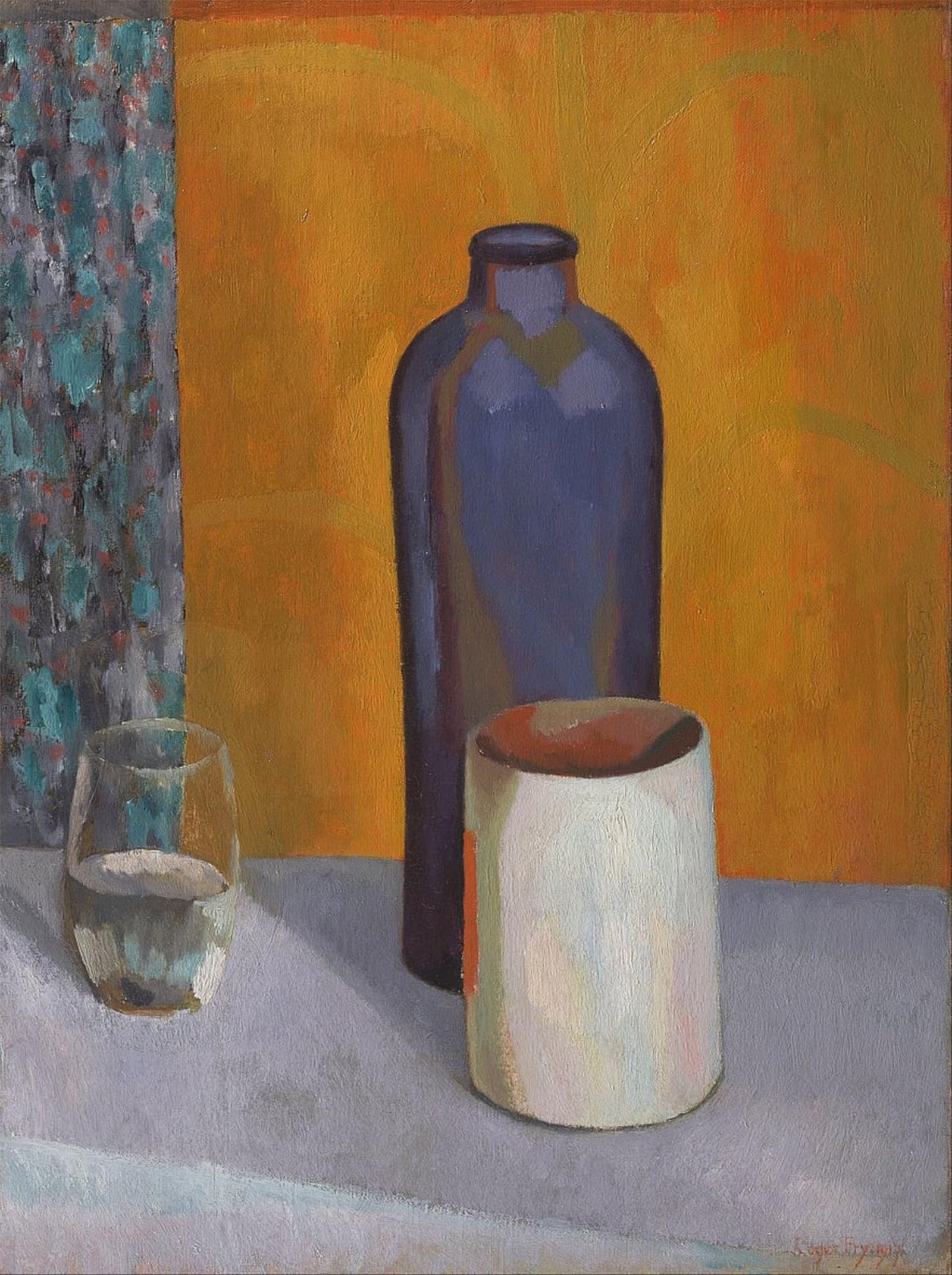 SERENDIPITP Vintage Picture Print on Canvas Wall Art Poster Still-life Withbottle by Roger Eliot Fry Artwork Print Poster for Wall Decor 60x90cm