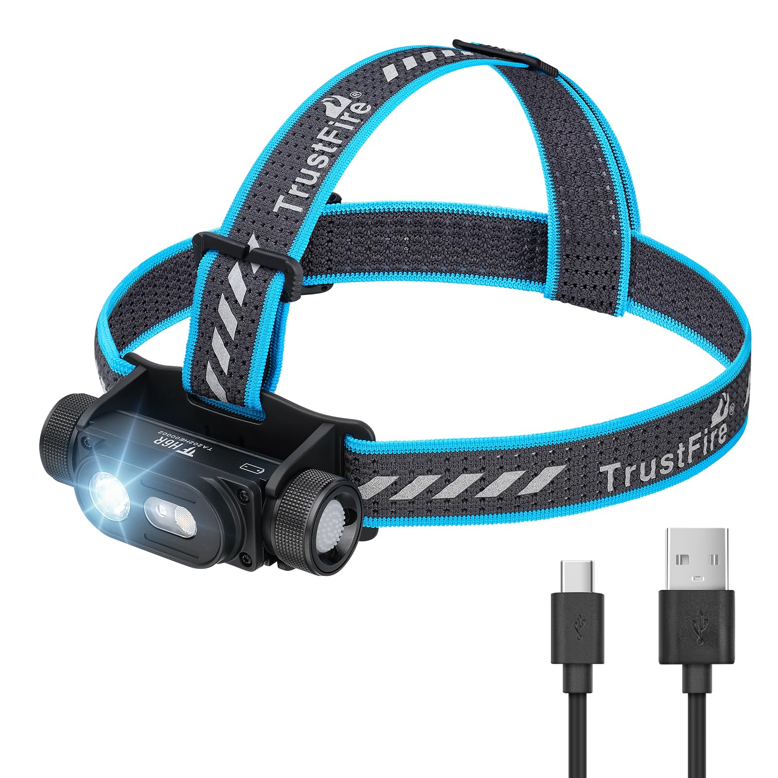 Trustfire H6R ヘッドライト USB充電式 LED 1350ルーメン 懐中電灯
