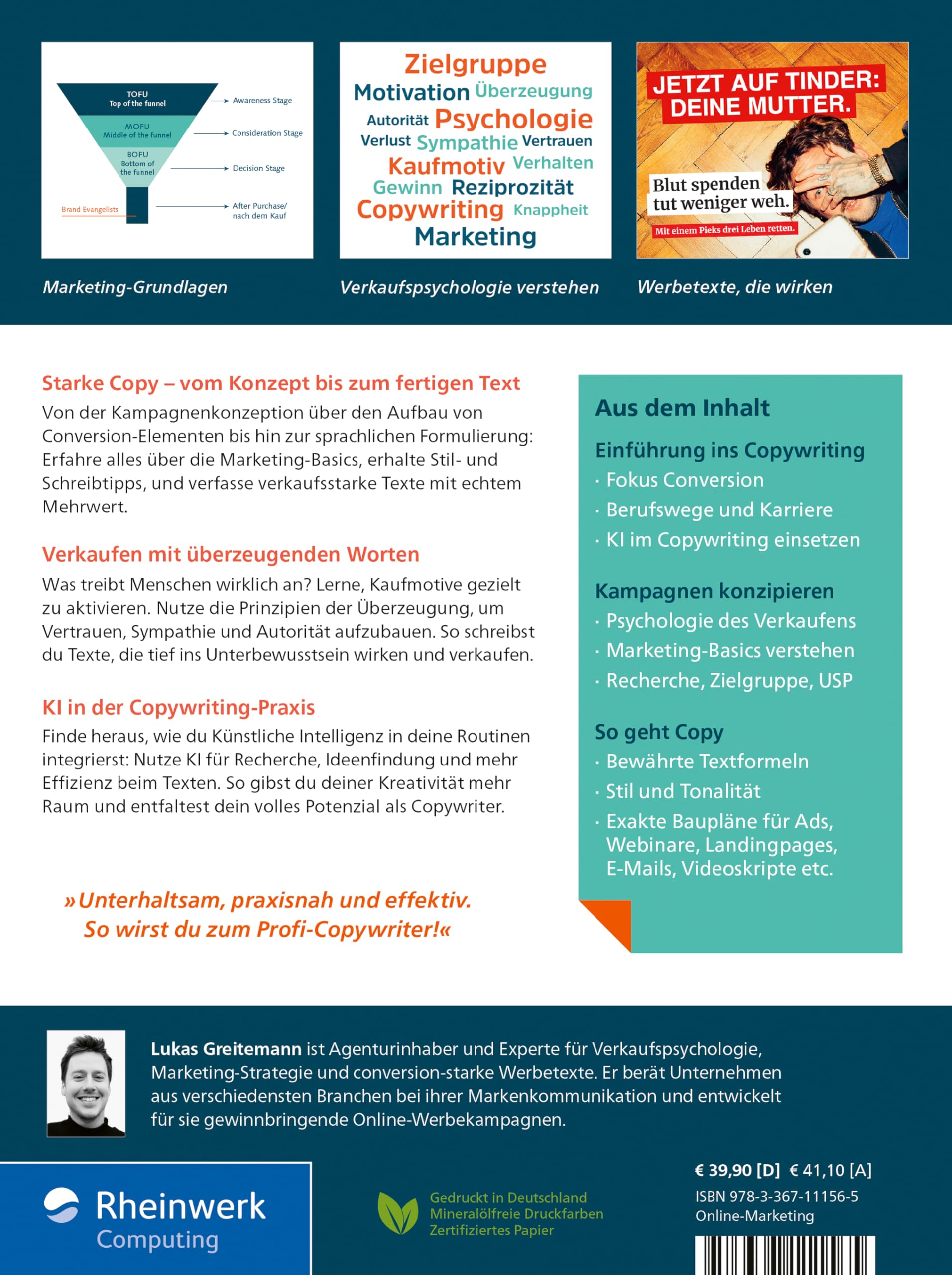 Copywriting: Das Praxisbuch für Conversion Copywriter, Werbetexter und Online-Marketer. Mit Praxistipps zu den wichtigsten Conversion-Elementen, Text-Templates und dem Einsatz von KI