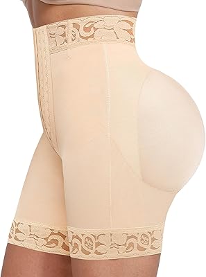 SHAPELLX Butt Lifting Shapewear Tummy Control Butt Lifting Shorts with Built-in Steel Bones