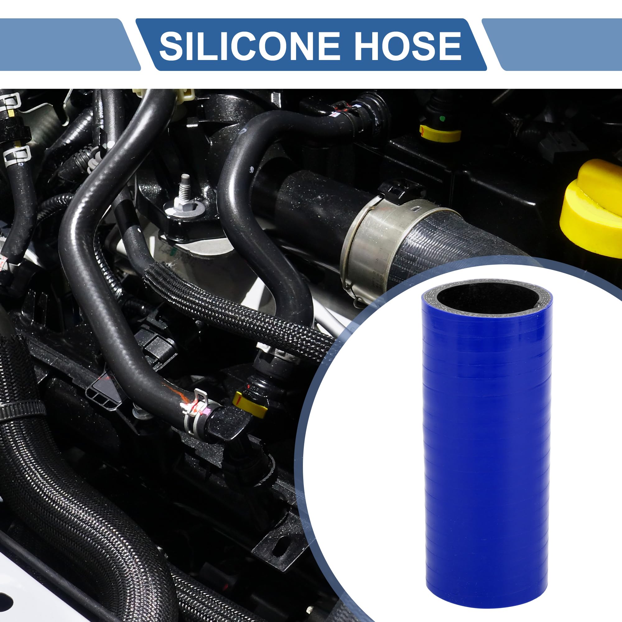 Tuyau Silicone Refroidissement Moteur - 70-80mm Intérieur, 100mm Long, 0° - Résiste à 300°C - Pour Liquide/air