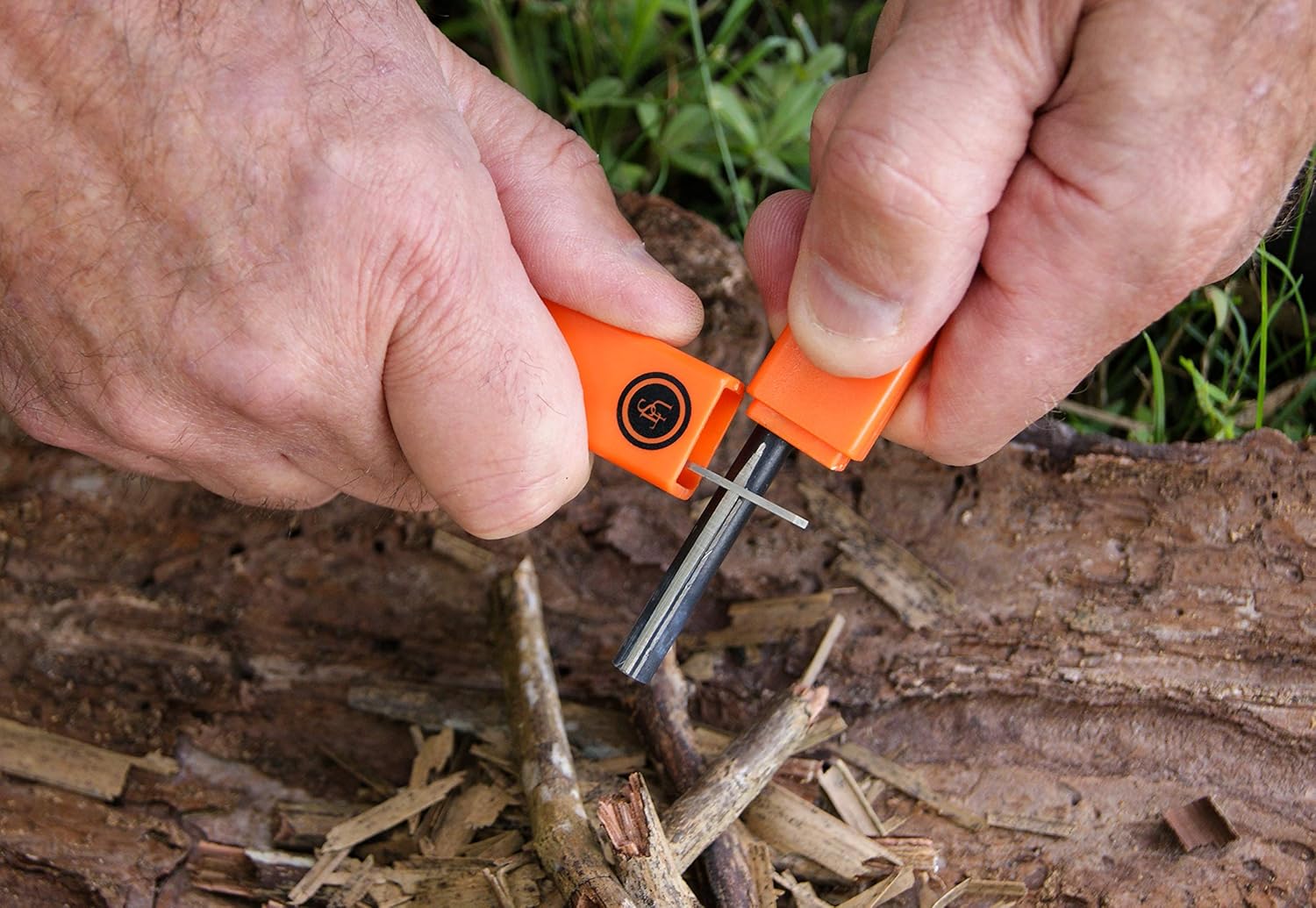 ust SparkForce Fire Starter with Durable Construction and Lanyard for Camping, Backpacking, Hiking, Emergency and Outdoor Survival, Orange, One Size (20-310-259) : Sports & Outdoors