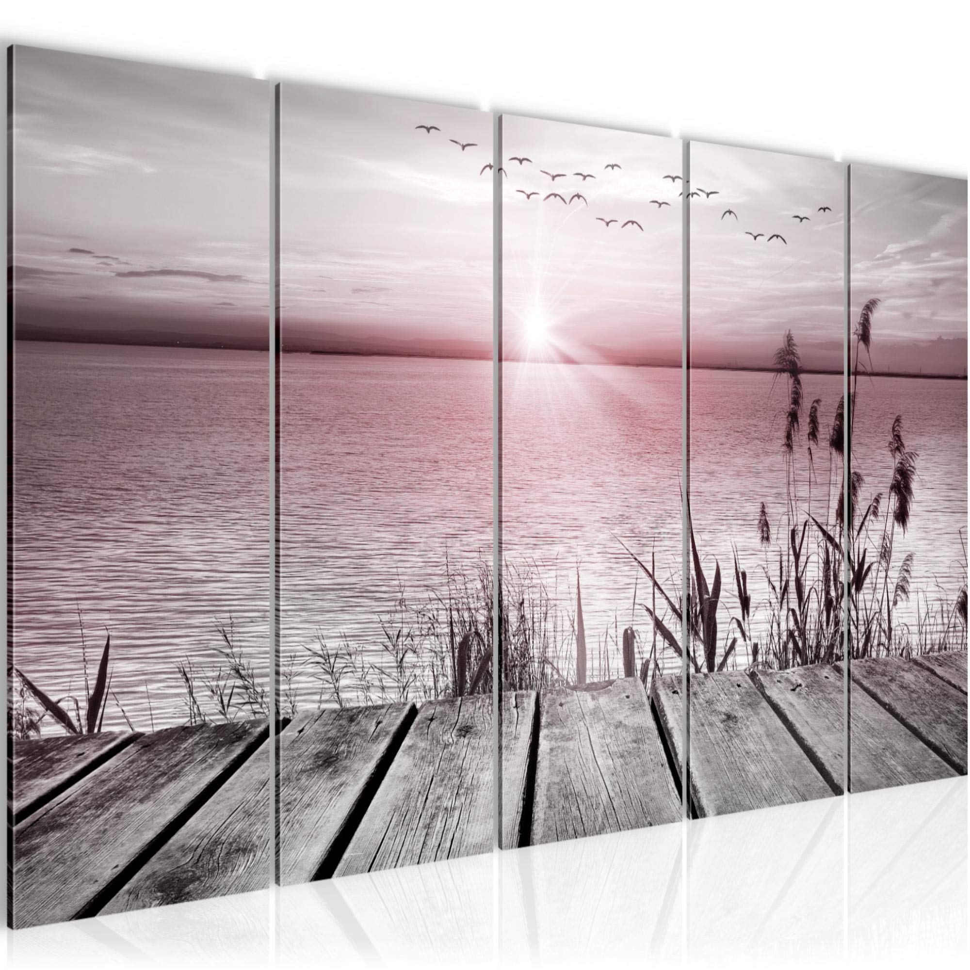 Runa Art H Bridge Lakeside Art Print Woven Canvas Picture Wall Decoration Living Room Bedroom 034356B