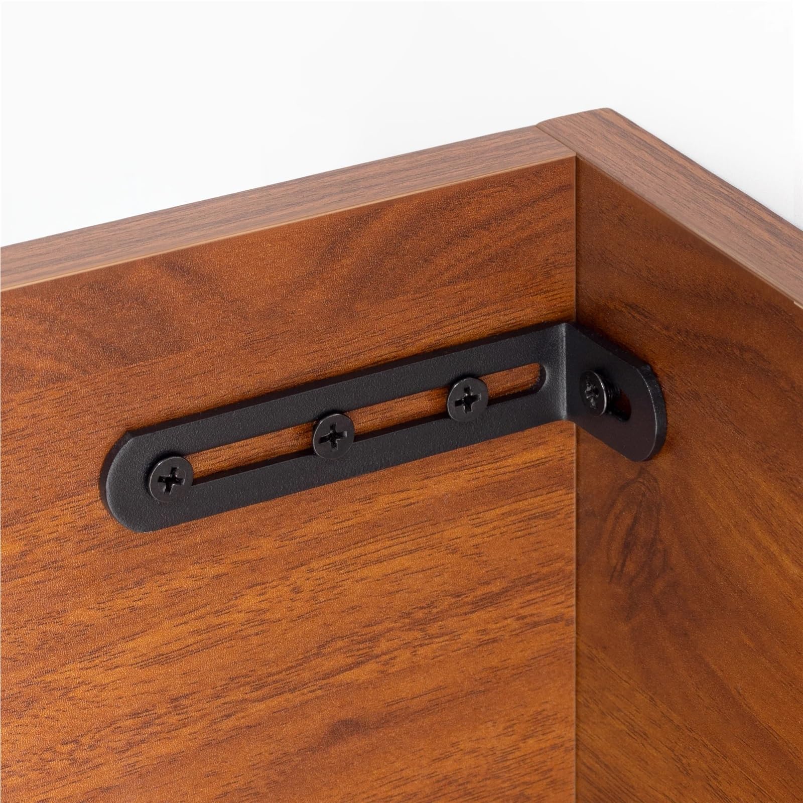 Staffa angolare regolabile in acciaio inossidabile da 10 pezzi in metallo resistente a forma di L 90 gradi for mobili con scaffali in legno Per Mobili, Scaffali, Sedie In Legno(Black 98mm)