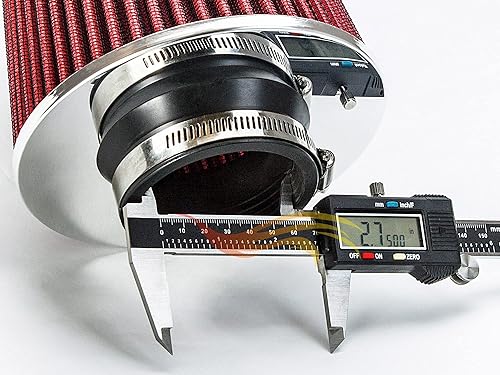 Miniatura 2 de Filtro de aire seco de 2.75 pulgadas (2.756 in) de repuesto de cono de entrada de aire frío de calidad de rendimiento lavable