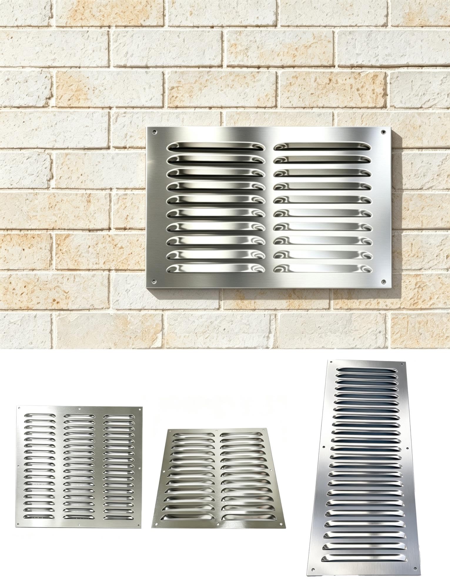 304 Stainless Steel Ventilation Cover, HVAC Louver Grill