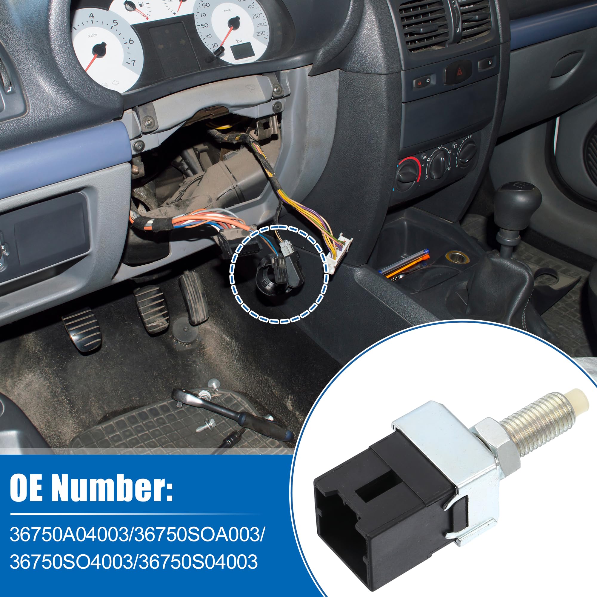 QUARKZMAN Reemplazo del Interruptor de Luz de Freno para Honda Cr-V 1997-2001 No.36750A04003