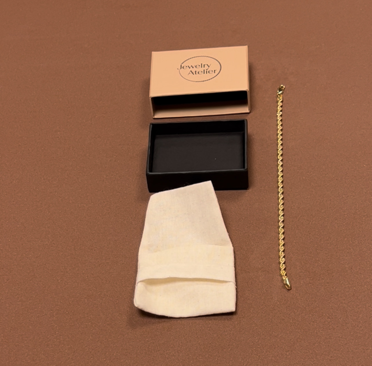 Pulsera cadena con baño de oro 14K para hombre y mujer miniatura 7