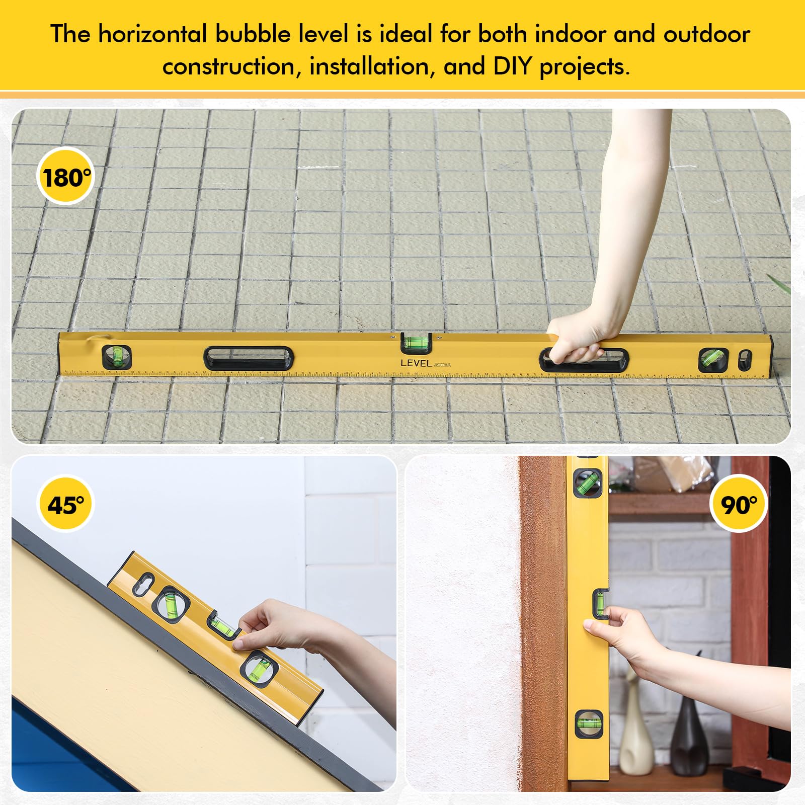Kingdder Spirit Level Set - 5 Piece Magnetic Levels -6