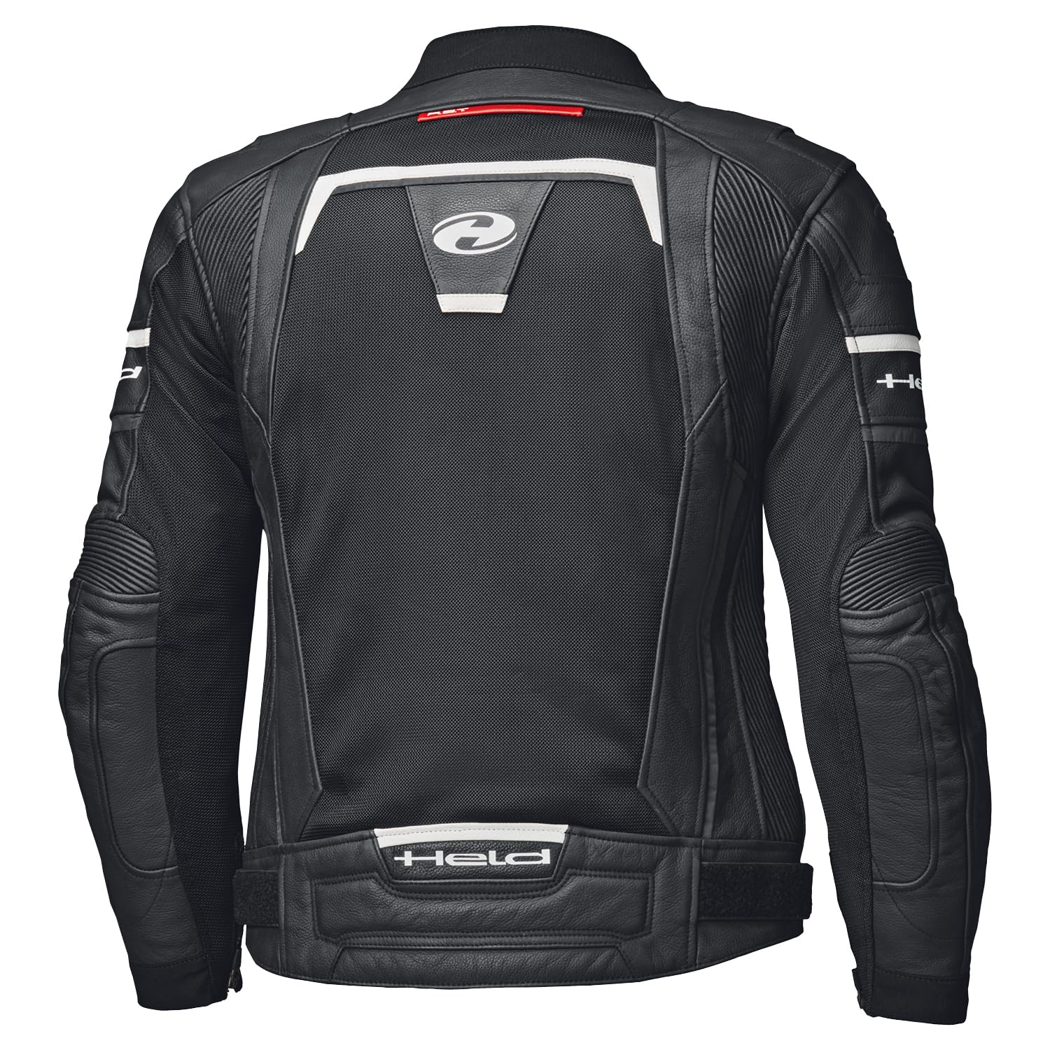 Held Torver Top Air Sport Motorrad Jacke Herren - Soft-Rindsleder und Heros-Tec Mesh - CE, Schutzklasse AA -Soft-Protektoren Level 2 - Atmungsaktive Motorradjacke - Schwarz-Weiß