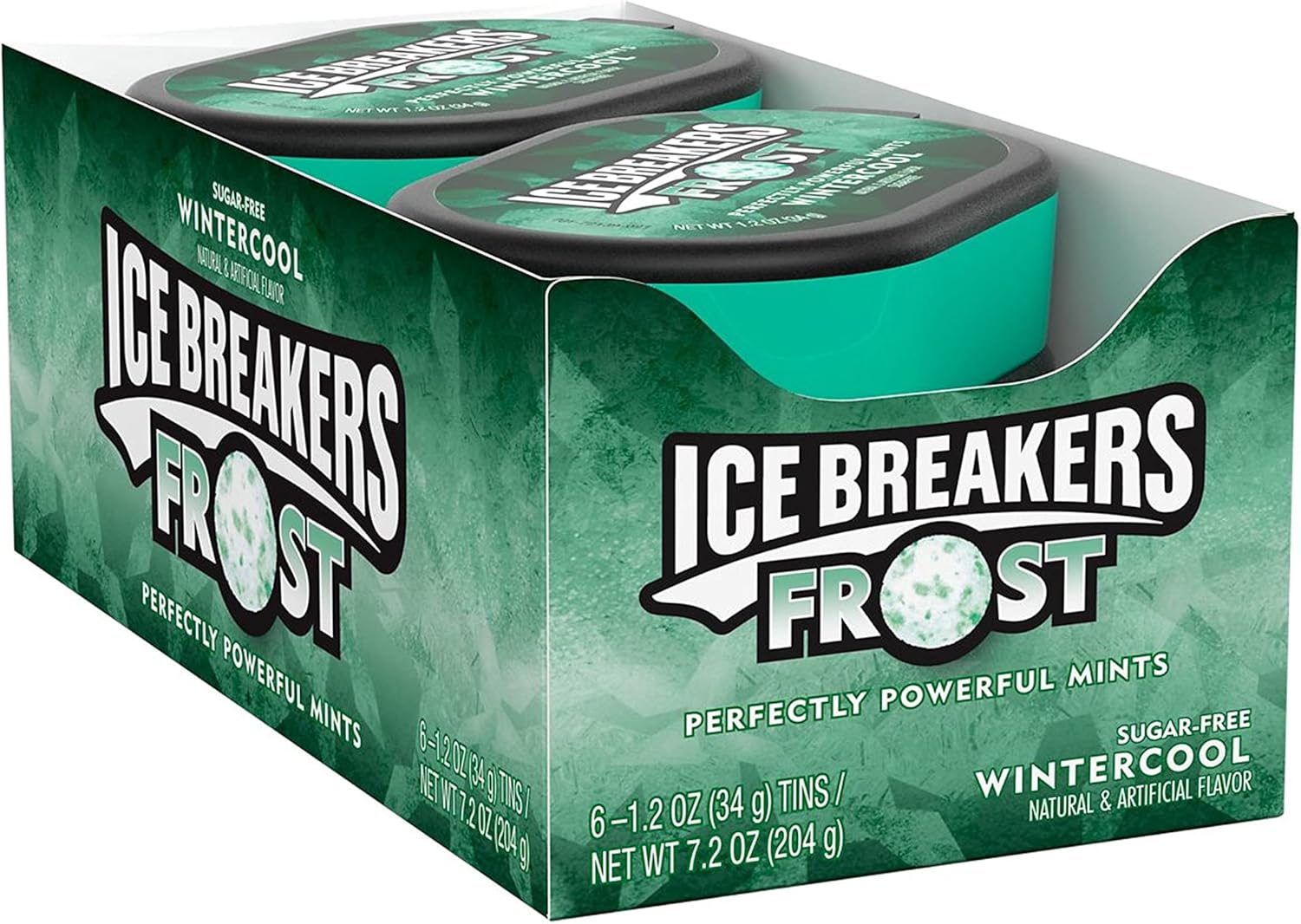 ICE BREAKERS Frost Mints (Wintercool, 1.2Ounce Containers, Pack of 6