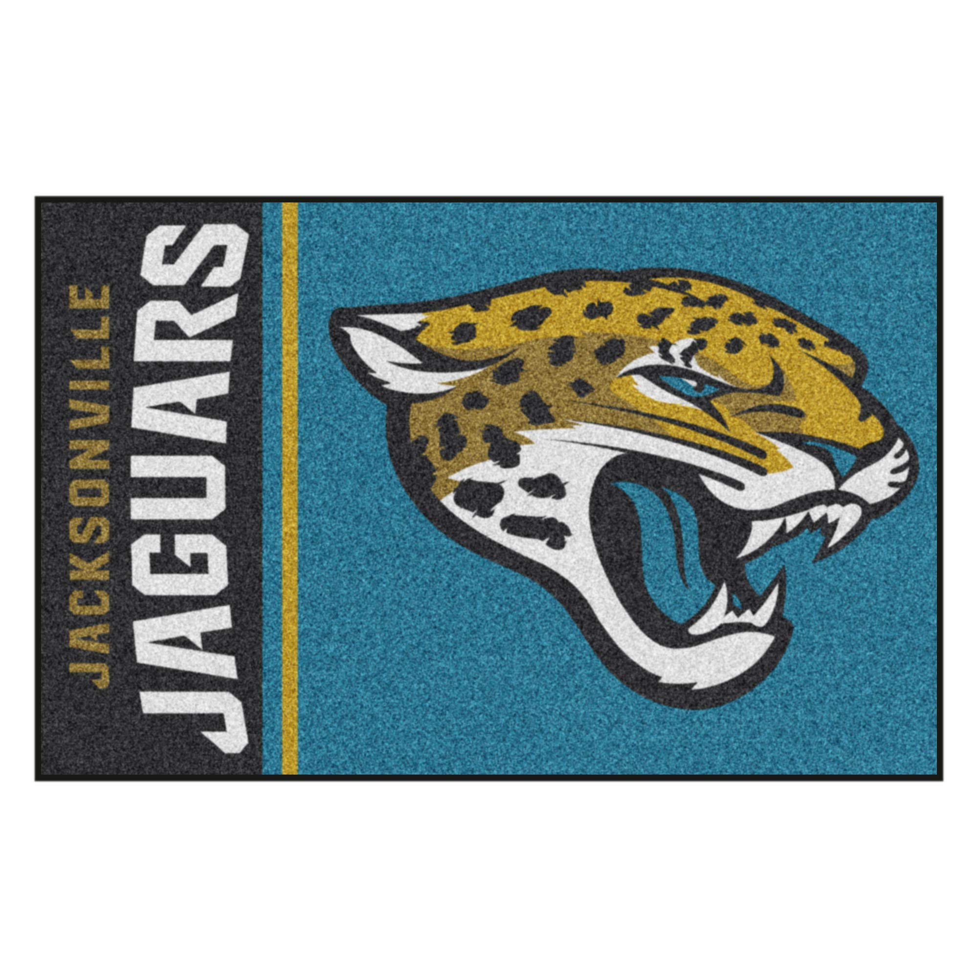 8237 NFL Jacksonville Jaguars Nylon Face Starter Rug, 19"x30"