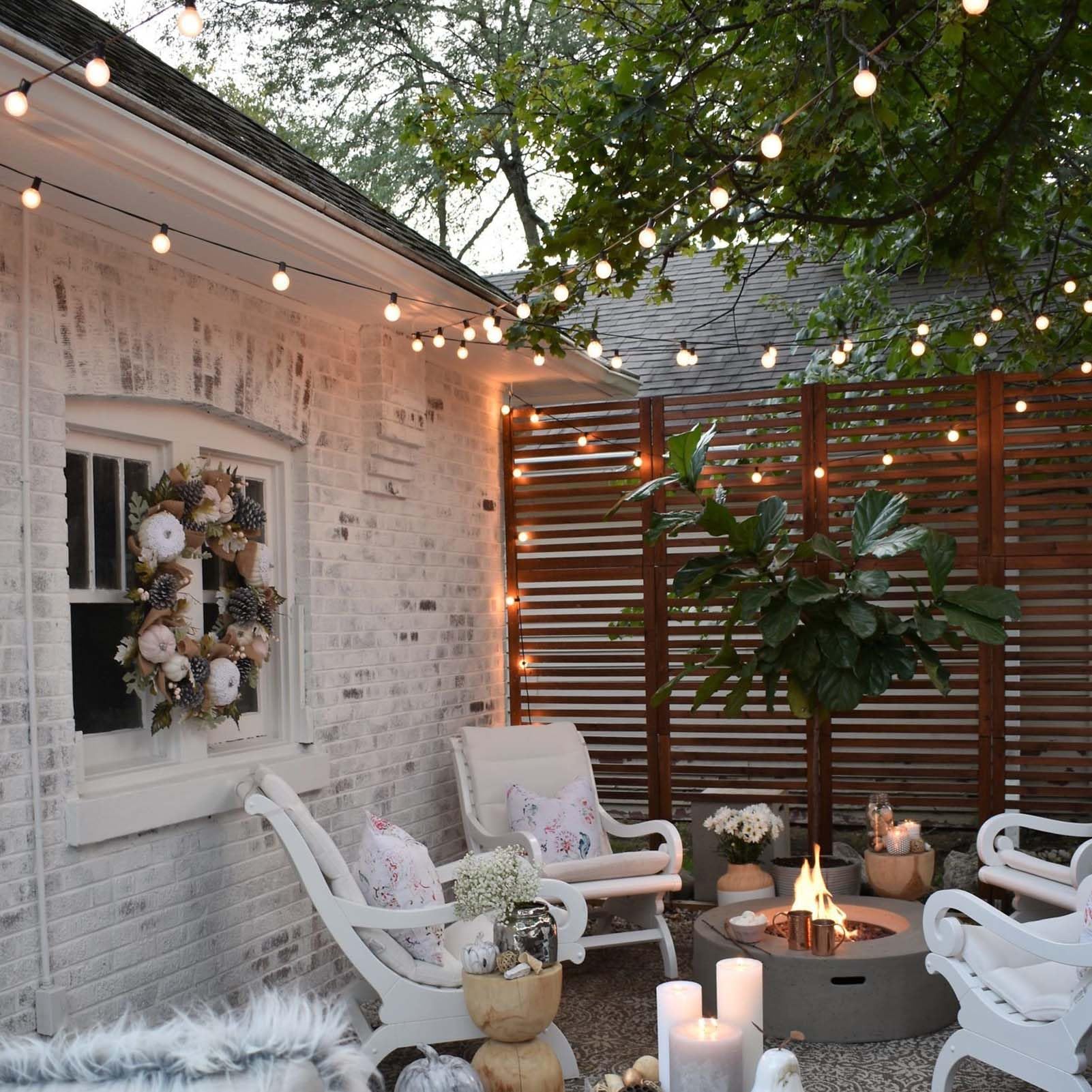 Achin Strombetriebene Lichterkette Außen 45M/150FT, IP45 Wasserdicht & Wetterfest, 75+3 G40 LED Glühbirnen, Dekorationsleuchte für Garten, Balkon, Veranda, Terrasse, Feier & Party