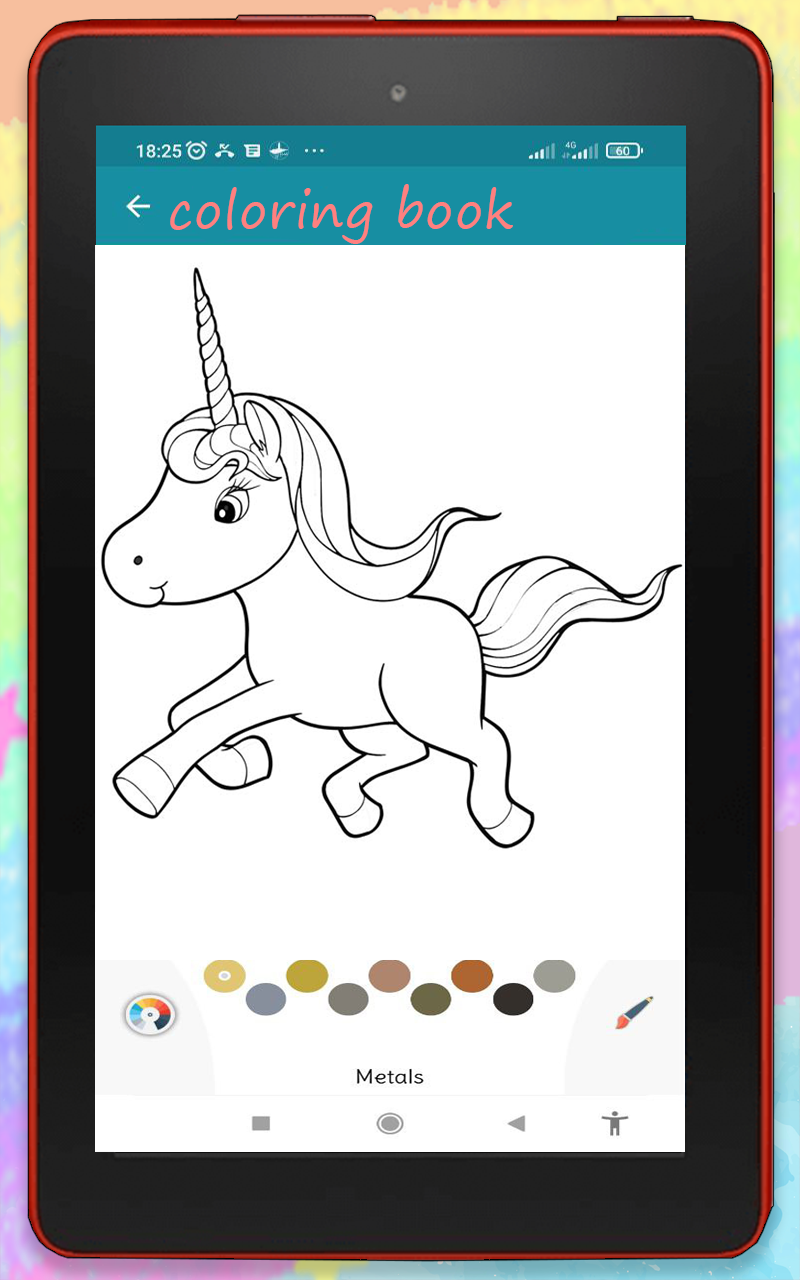 unicorns Coloring Pages: Rainbow Coloring Book Game For Kids & Children ...
