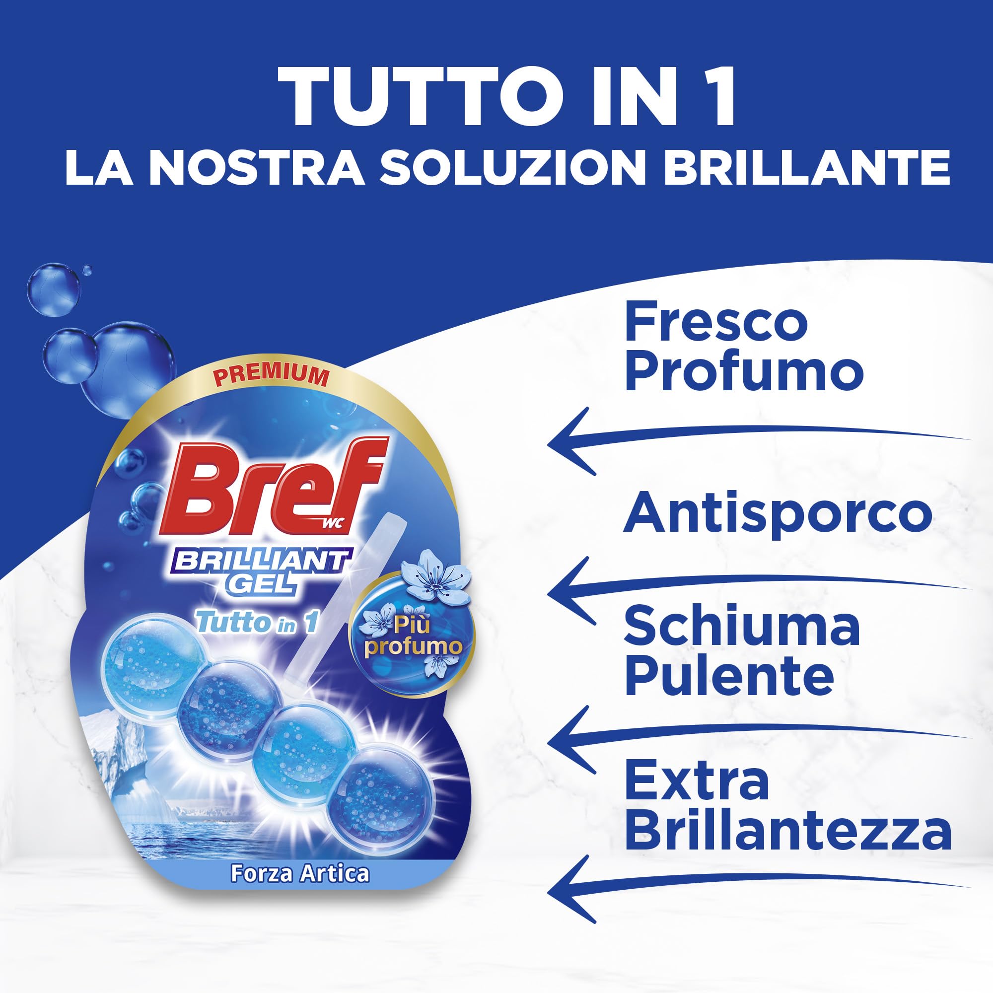 Bref Brilliant WC Forza Artica, 11 pezzi