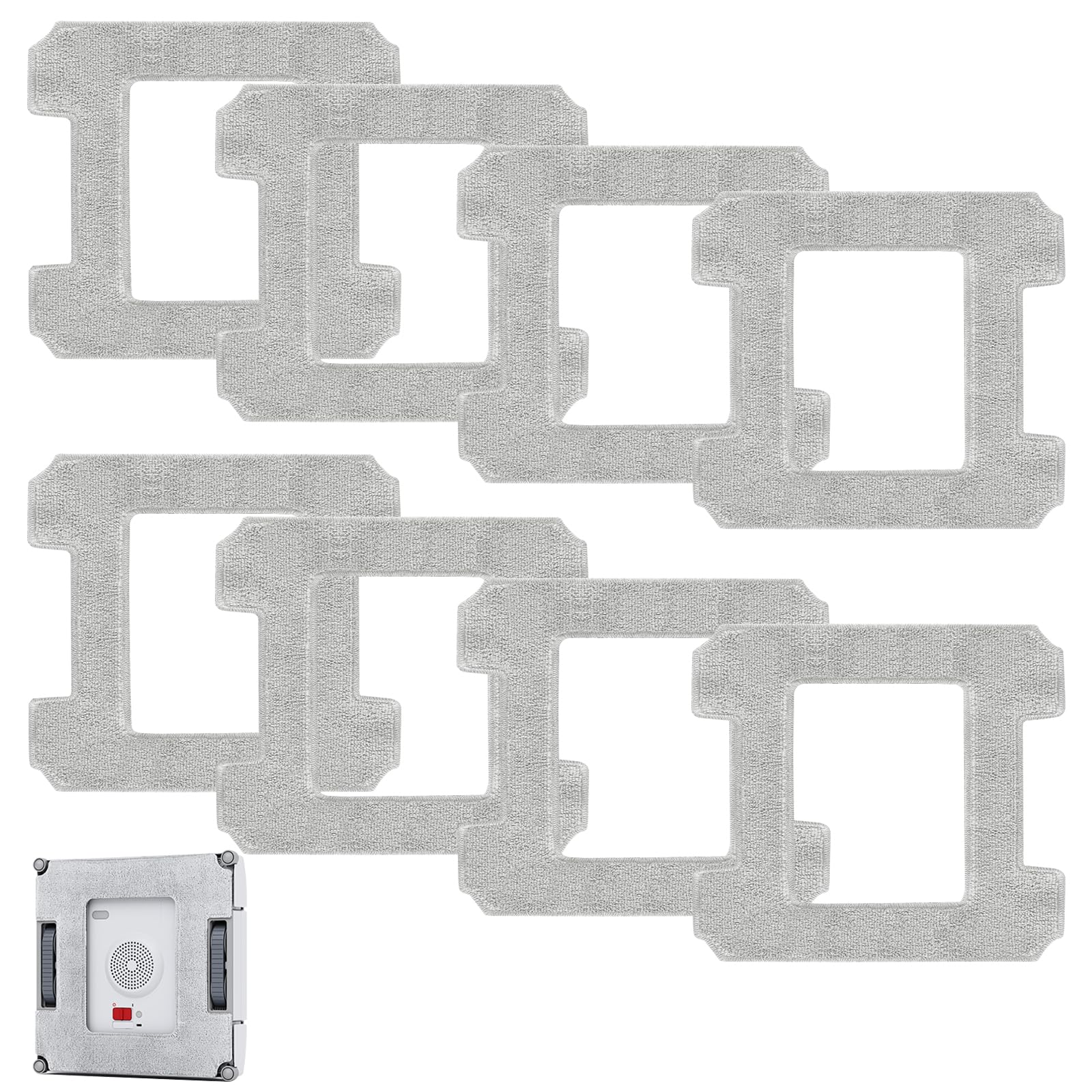 DingGreat 8 PCS Wischtücher Reinigungspad für Ecovacs Winbot W1 Pro/W1/W2 Omni/W2 Fenster Staubsauger Roboter Ersatz Waschbare Mop