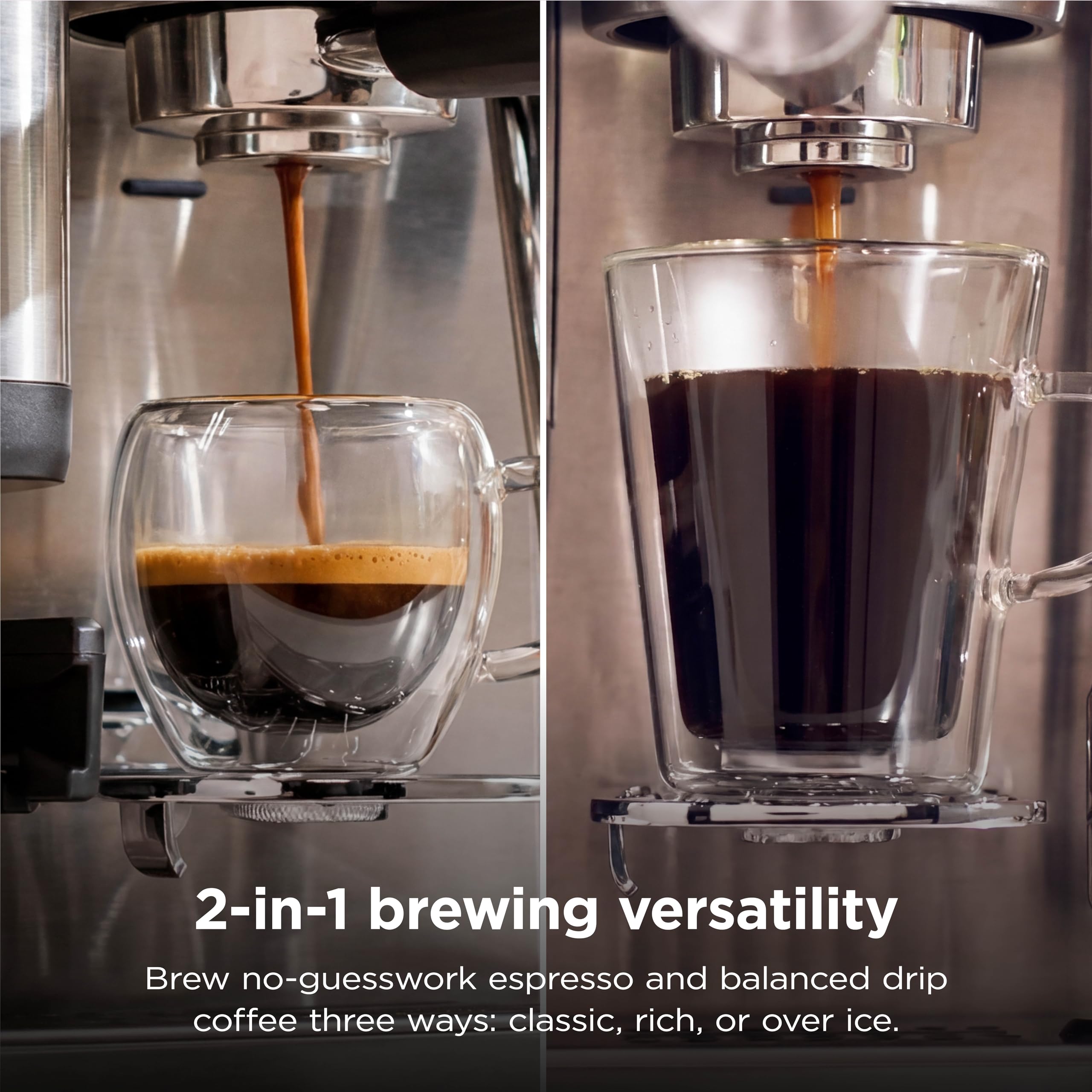 Ninja Luxe Café Premier 3-in-1 Espresso Machine, Drip Coffee, & Cold Brew | Built-in Grinder, Hands-Free Milk Frother, and Assisted Tamper for Cappuccinos & Lattes, Stainless Steel, ES601 product image 15