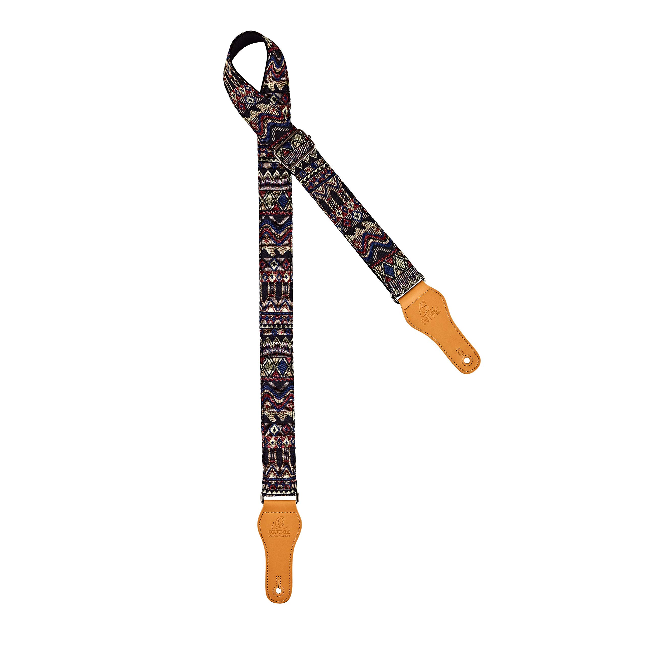 Ortega Guitars Adjustable Ukulele Strap – World Series – Cotton, Maya Dance (OCS-470U)
