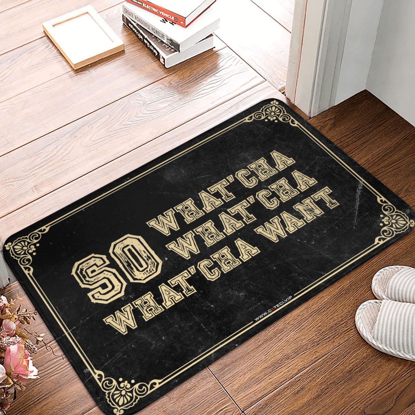 Tapis de porte d'Halloween amusant COTECI contre la boue extérieure
