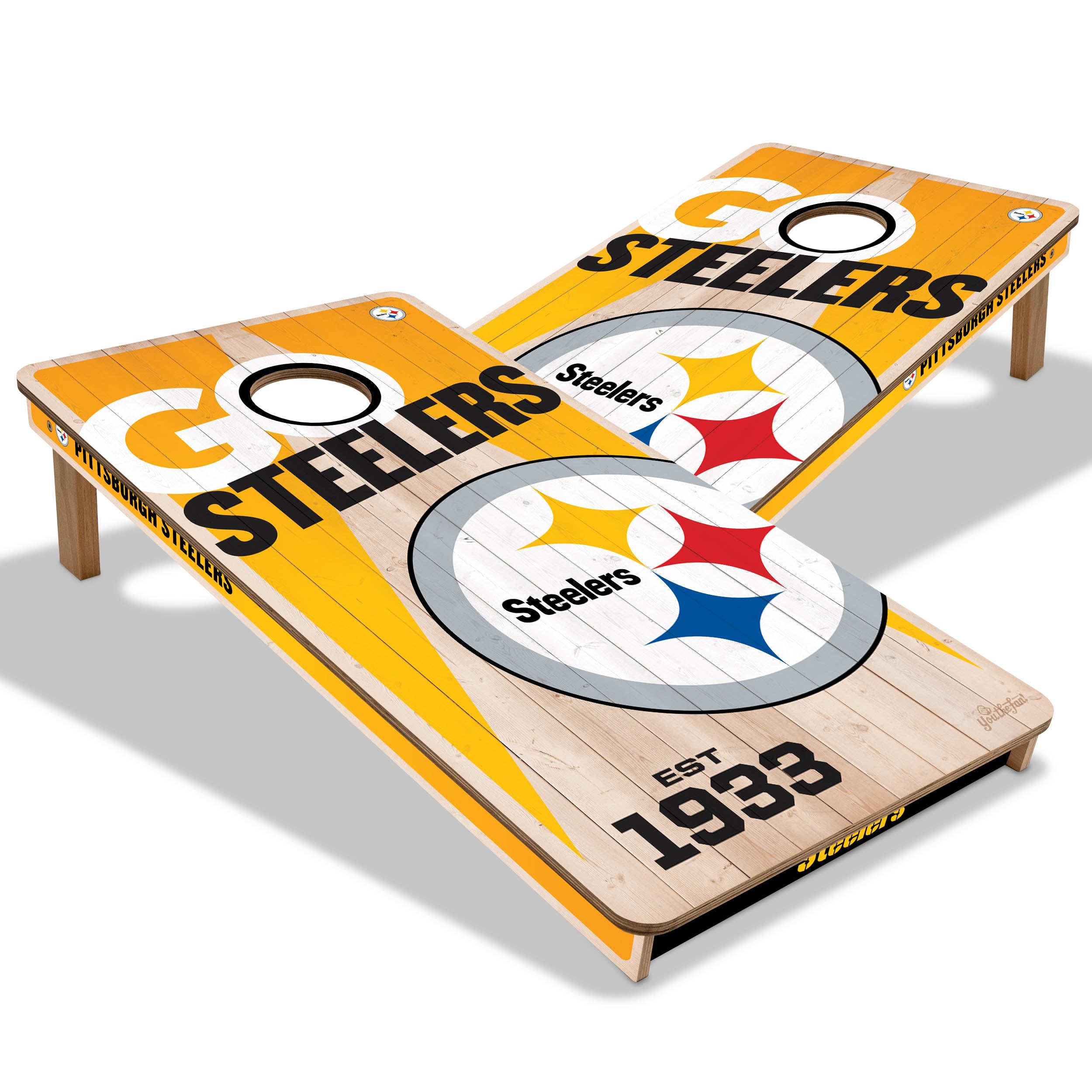 YouTheFan NFL 2’ x 4’ Professional Wood Cornhole Game