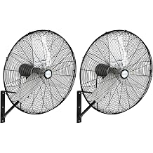 BILT HARD 6500 CFM 24in. High Velocity Industrial Wall Mounted Fan, 3-Speed Oscillating Heavy Duty Air Circulator for Commercial Use, Garage, Warehouse, Factory and Jobsite, 2 Pack