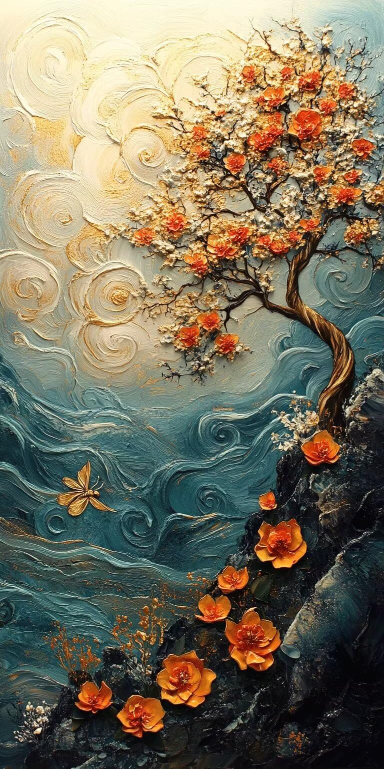 Dipingere con i Numeri Adulti Alberoastratto, 80x160cm, k-374